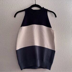 Ann Taylor Colorblock Mock Neck Sweater Tank – Size Small
